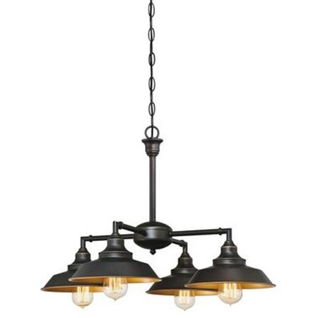 BRILLIANTBULB Four Light Indoor Convertible Chandelier with Semi-Flush Ceiling Fixture Oil Rubbed Bronze BR592907